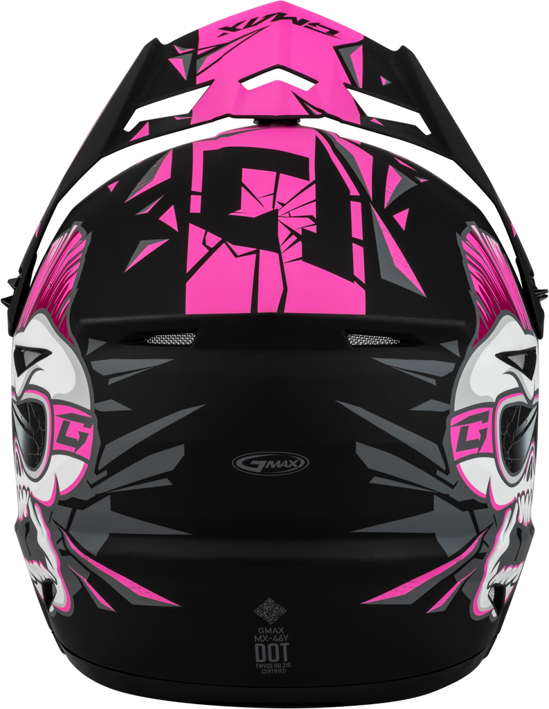 Youth Mx 46y Unstable Helmet Matte Black/Pink Ys