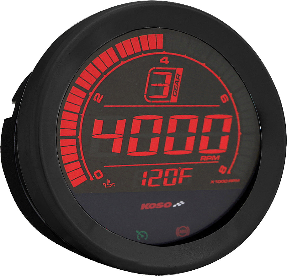 Hd 02 Series Gauge Kit Black Bezel Oil Temp
