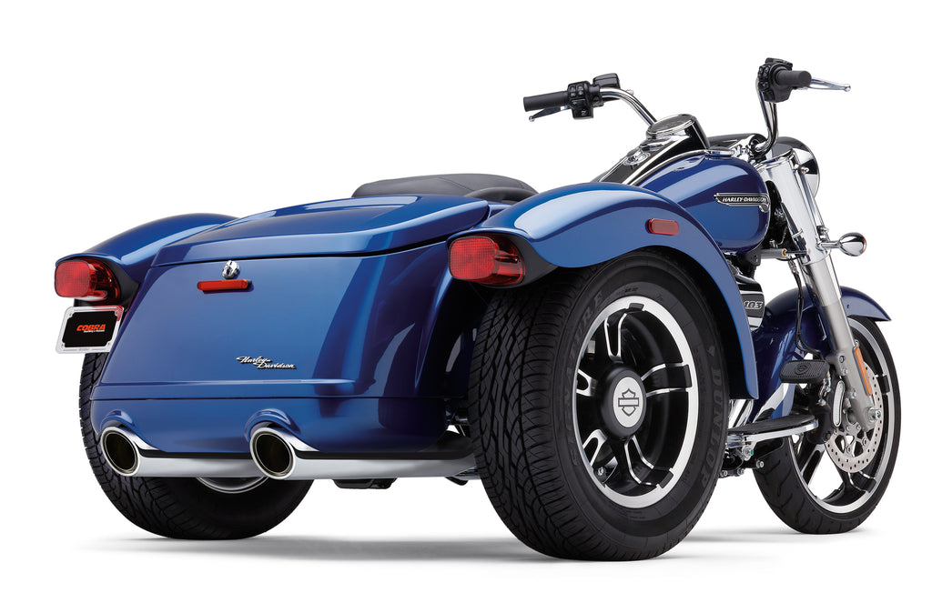 909 Twins 4" Slip Ons Chrome Freewheeler 15 25