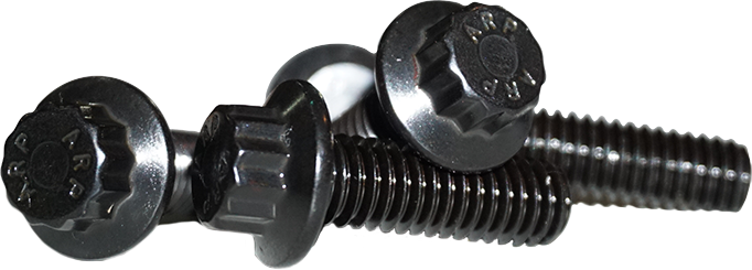 12 Point Rear Rotor Bolts Black  3/8 16x1