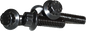 12 Point Rear Rotor Bolts Black  3/8 16x1