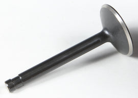 KPMI Black Diamond intake valve for HD Panhead 48-65 engine, showing the black coated metal valve with detailed machining.