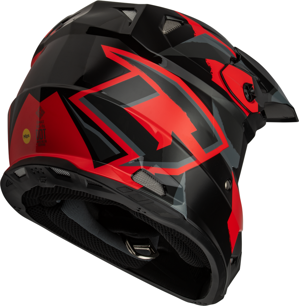 Mx 96s Splinter Helmet Black/Red Lg