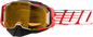 Armega Snowmobile Goggle Red W/ Yellow Lens