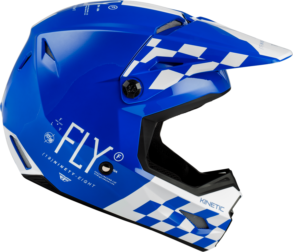 Yth Kinetic Lite Rival Helmet Gloss Blue/White Ys
