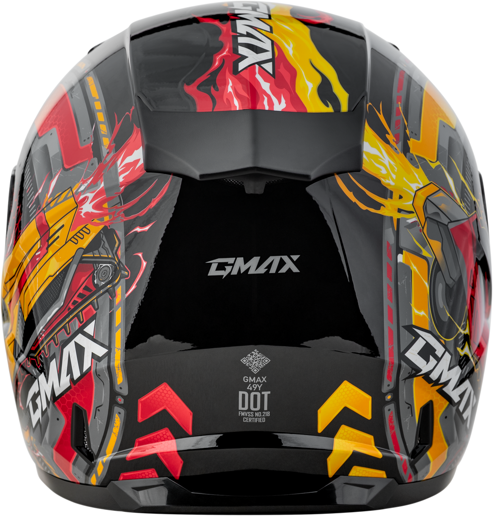 Youth Gm 49y Charge Helmet Black/Red/Yellow Ys