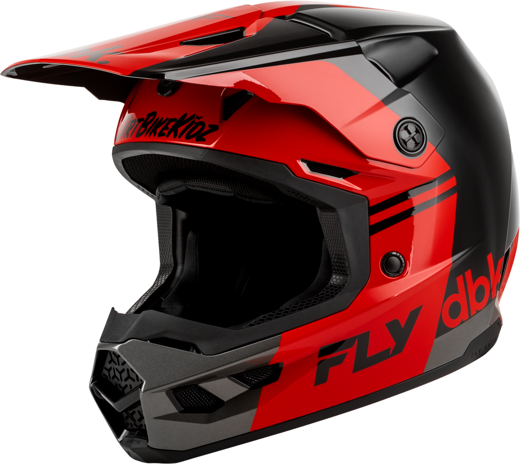 Kinetic Dbk Helmet Black/Red/Grey Xs