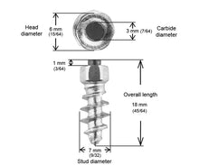 Load image into Gallery viewer, 18mm Standard Screw Studs Qty 200