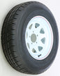 Trailer Tire And Wheel Assembly White