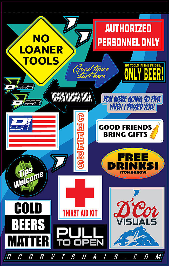 Decal Sheet Fridge Kit Decal Sheet Fridge Kit