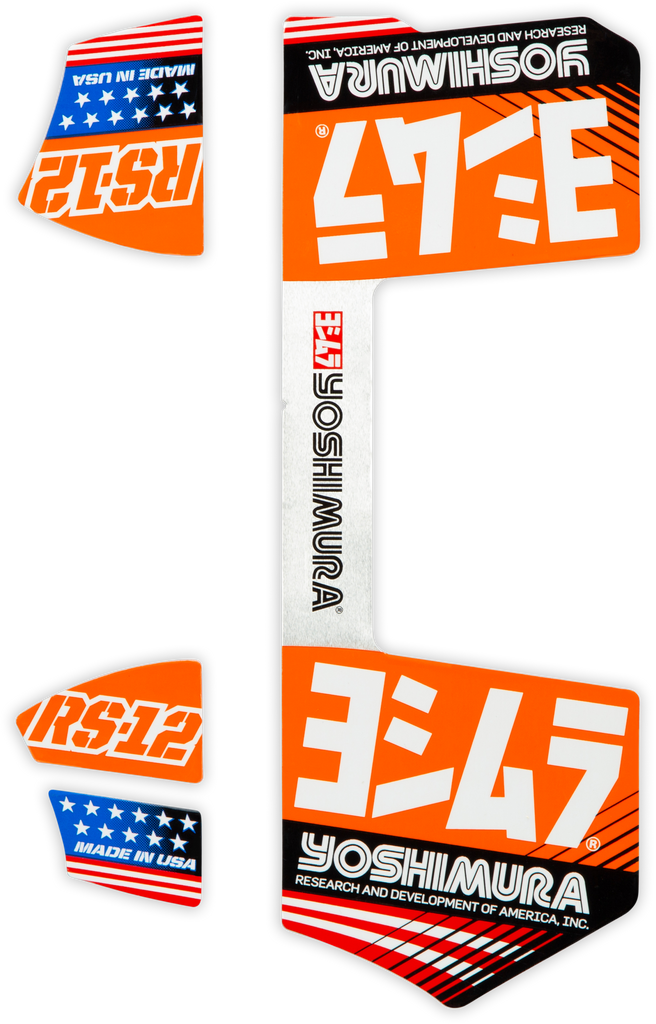 Rs12 Muffler Decals Orange