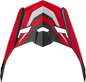 Mx 46 Cyclus Visor Black/Red Md 2x