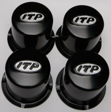 Load image into Gallery viewer, Steel 4/110 Black Cap 4 Pack