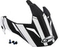 Visor Vertical Black/White W/Screws Gm 11