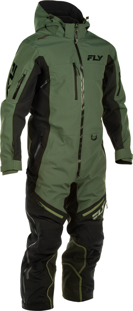 Cobalt Shell Snowbike Monosuit Green/Black Small