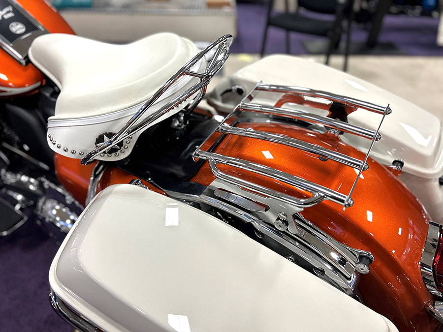 Retro 4 Rail Luggage Rack Chrome