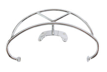 Load image into Gallery viewer, V-Twin FLSTS chrome seat handrail for saddlebag support on motorcycle, shiny metal finish with mounting hardware visible.