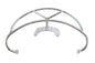 V-Twin FLSTS chrome seat handrail for saddlebag support on motorcycle, shiny metal finish with mounting hardware visible.
