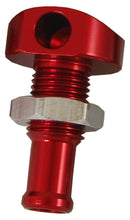 Load image into Gallery viewer, Billet Thru Hull Water Fitting Red 3/8" 90 Deg.