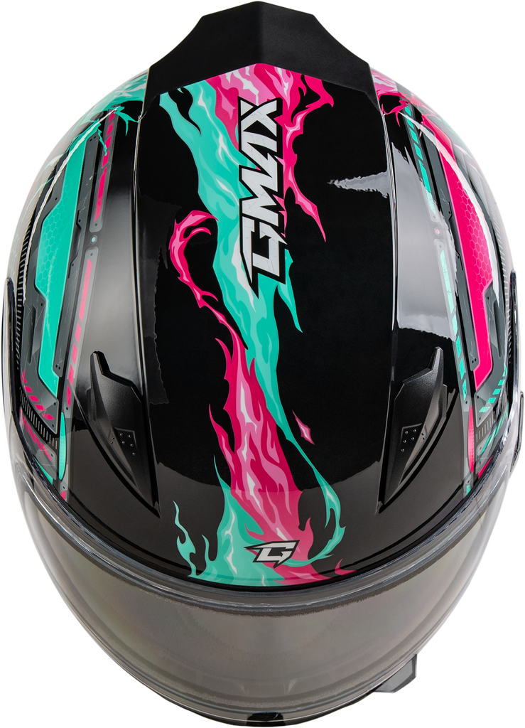 Gm 49y Charge Snow Helmet Black/Pink/Aqua Yl