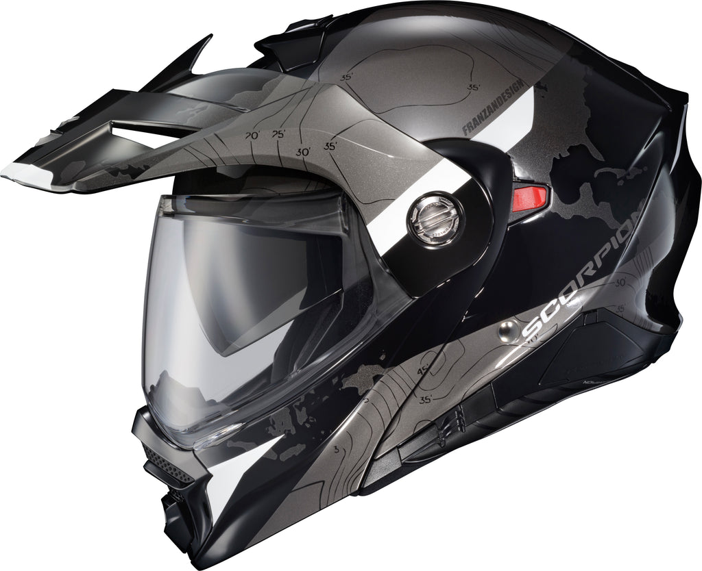 Exo At960 Modular Helmet Topographic Black/White 2x