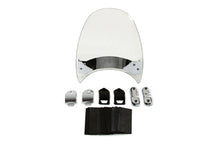 Load image into Gallery viewer, National Cycle Flyscreen windshield with light grey tint, mounted on a sissy bar, providing wind protection for motorcycle riders.