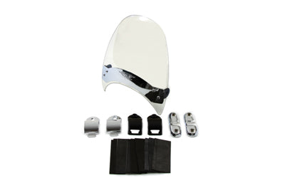 National Cycle flyscreen windshield with light grey tint, designed for sissy bar and motorcycle protection.
