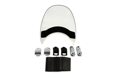 National Cycle flyscreen windshield with light grey tint, designed for sissy bar and motorcycle protection.