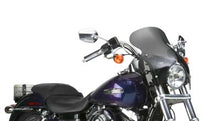 Load image into Gallery viewer, National Cycle Wave Q R Windshield with dark tint installed on motorcycle, combined with sissy bar for rider comfort.