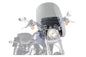 National Cycle Spartan quick release clear windshield mounted on a motorcycle, designed for easy removal and enhanced ride comfort.