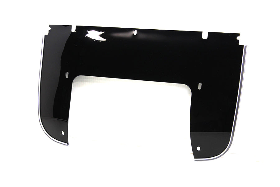 Beaded black lower windshield for motorcycle sissy bar by National Cycle, featuring a sleek, beaded design and durable construction.