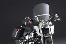 Load image into Gallery viewer, National Cycle Switchblade detachable clear 2-up windshield attached to a motorcycle, providing wind protection for rider and passenger.