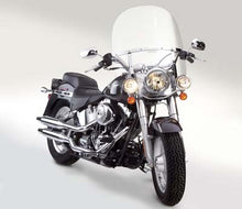 Load image into Gallery viewer, Clear switchblade detachable 2-up windshield from National Cycle installed on a motorcycle, designed for wind protection and style.