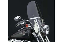 Load image into Gallery viewer, National Cycle Switchblade Detachable Clear 2-Up Windshield attached to motorcycle, showcasing its sleek design and clear protective surface.