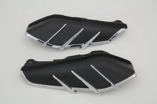 Load image into Gallery viewer, Black Windshield Deflector Set with Chrome Trim