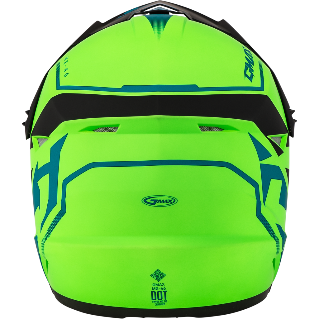 Mx 46 Compound Helmet Matte Hi Vis Green/Blk/Blue 2x