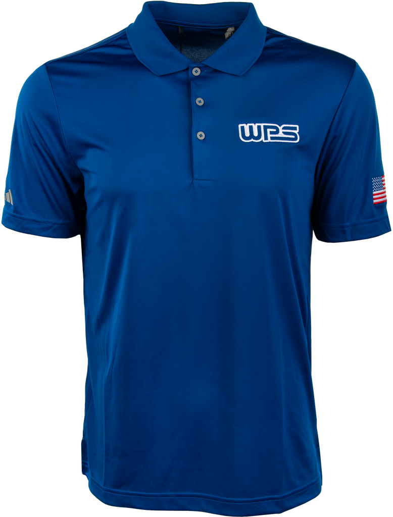 Wps Am Flag Polo Royal Blue/White Lg