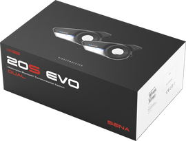 SENA 20s Evo HD Bluetooth communication system with dual speakers and microphone for motorcycle helmet intercom.