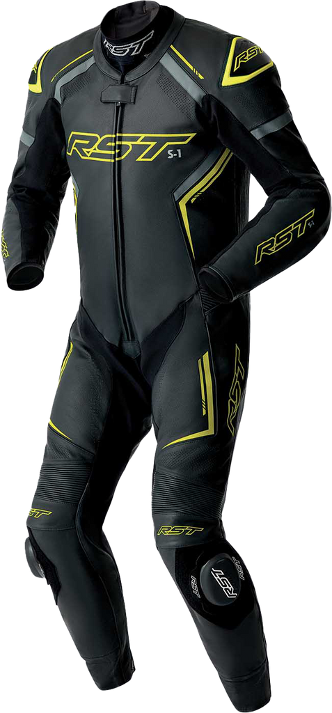 S1 D3o Suit Blk/Gry/Flo Yel Leather Xl
