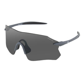 BOBSTER Aero cycling sunglasses with matte gray frame and smoke silver mirrored lenses, designed for aerodynamic eyewear.