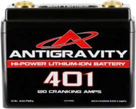 ANTIGRAVITY Lithium Battery Ag 401 120 Ca, compact rechargeable battery with high performance and durable design.