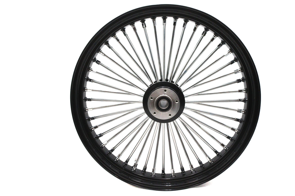 23 inch x 3.5 inch King Spoke Front Wheel Black/Chrome