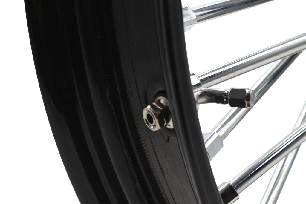 23 inch x 3.5 inch King Spoke Front Wheel Black/Chrome