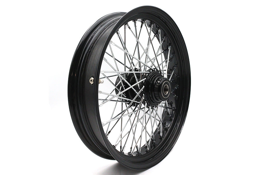 18 inch x 3.5 inch Ultima 60 Spoke Front Wheel Black