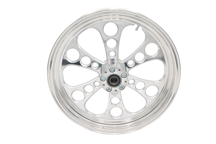 18 inch x 3.5 inch Kool Kat Front Wheel Polished Aluminum