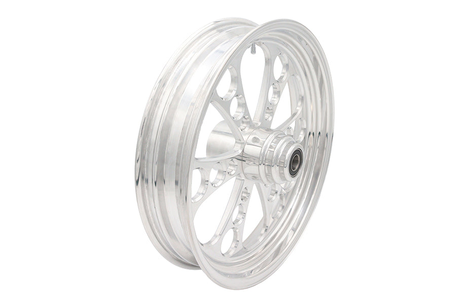 18 inch x 3.5 inch Kool Kat Front Wheel Polished Aluminum