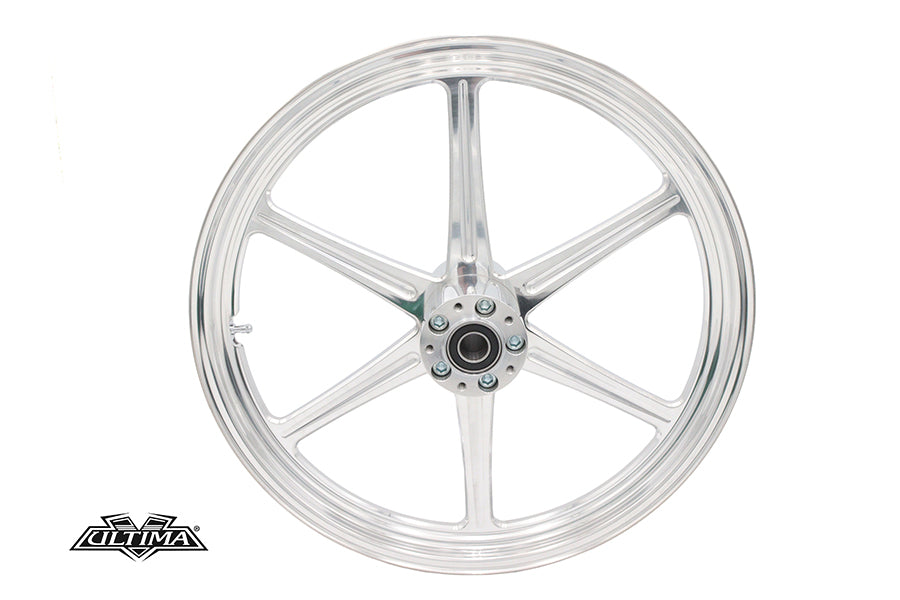 21 inch x 2.15 inch Revolver Front Wheel Polished Aluminum