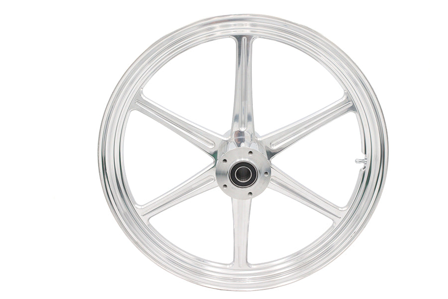 21 inch x 2.15 inch Revolver Front Wheel Polished Aluminum