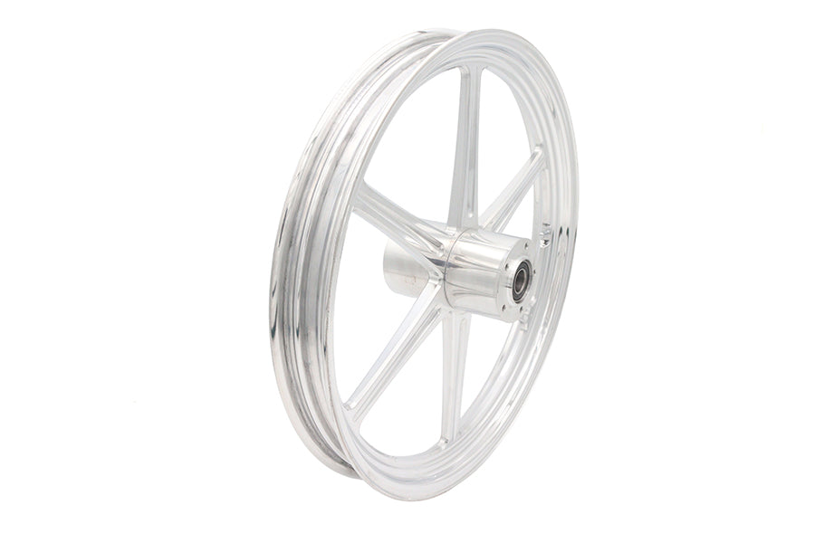 21 inch x 2.15 inch Revolver Front Wheel Polished Aluminum