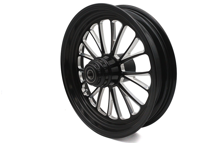 16 inch x 3.5 inch Manhattan Front Wheel Black Cut